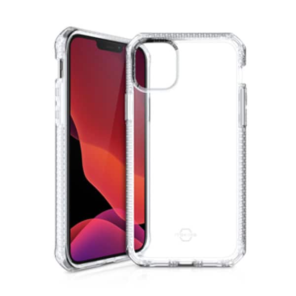 Clear DropSafe - Gel Cover til en iPhone, der viser enhedens design og logo mod en almindelig hvid baggrund.
