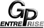 Logo for gp enterprise med fede blokbogstaver "gp" over ordet "telefonsystem" i en elegant, moderne skrifttype.
