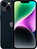 Sort smartphone med et farverigt skærmtapet vist, der viser et levende grønt og lilla design, placeret ved siden af dets matchende etui.