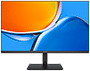 Moderne computerskærm, der viser et levende abstrakt tapet med orange og blå bølger.