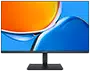 Moderne computerskærm, der viser et levende abstrakt tapet med orange og blå bølger.