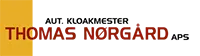 Logo med teksten "Thomas Nørgård" med røde store bogstaver på gul og sort baggrund, der minder om et professionelt telefonsystem design.