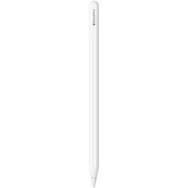 En hvid styluspen, mærket "Apple Pencil 2nd generation", designet til brug med touchscreen-enheder.