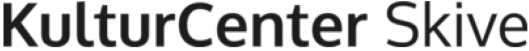 Sort tekst lyder "KulturCenter Skive" på en hvid baggrund, der minder om en strømlinet telefonsystem-æstetik.