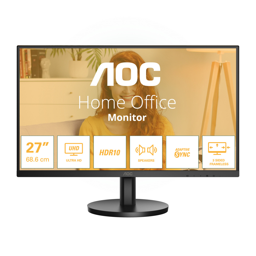 AOC B3 U27B3A computerskærm 68,6 cm (27") 3840 x 2160 pixel 4K Ultra HD LCD Sort 1 AOC B3 U27B3A computerskærm 68,6 cm (27") 3840 x 2160 pixel 4K Ultra HD LCD Sort
