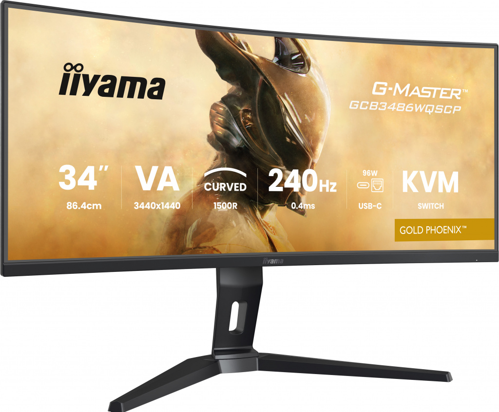 iiyama G-MASTER GCB3486WQSCP-B1 computerskærm 86,4 cm (34") 3440 x 1440 pixel UltraWide Quad HD Sort 1 iiyama G-MASTER GCB3486WQSCP-B1 computerskærm 86,4 cm (34") 3440 x 1440 pixel UltraWide Quad HD Sort