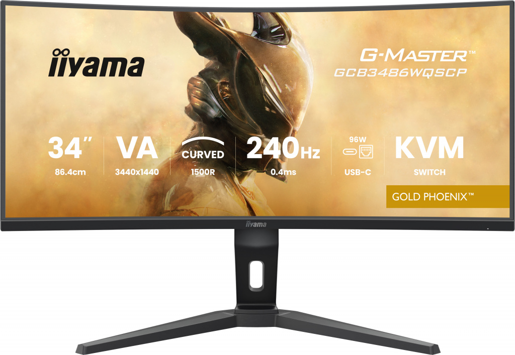 iiyama G-MASTER GCB3486WQSCP-B1 computerskærm 86,4 cm (34") 3440 x 1440 pixel UltraWide Quad HD Sort 4 iiyama G-MASTER GCB3486WQSCP-B1 computerskærm 86,4 cm (34") 3440 x 1440 pixel UltraWide Quad HD Sort - Billede 4