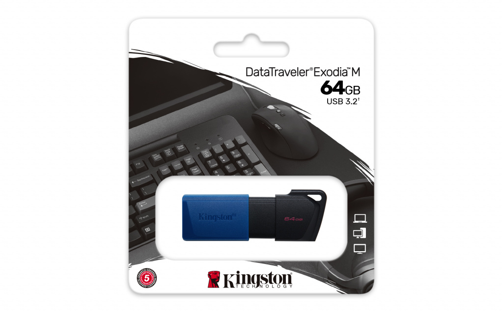 Kingston Technology DataTraveler 64 GB USB 3.2 Gen 1 Exodia M (sort + blå) 6 Kingston Technology DataTraveler 64 GB USB 3.2 Gen 1 Exodia M (sort + blå) - Billede 6