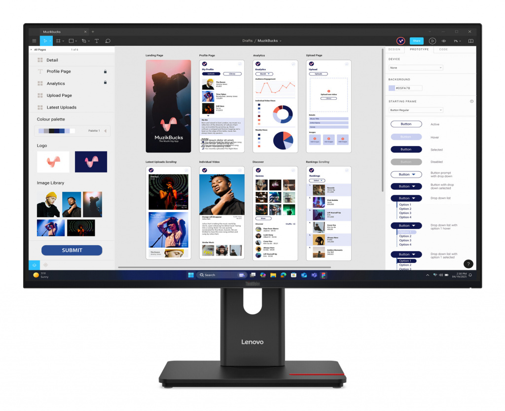Lenovo ThinkVision T32UD-40 computerskærm 80 cm (31.5") 3840 x 2160 pixel 4K Ultra HD LCD Sort 1 Lenovo ThinkVision T32UD-40 computerskærm 80 cm (31.5") 3840 x 2160 pixel 4K Ultra HD LCD Sort