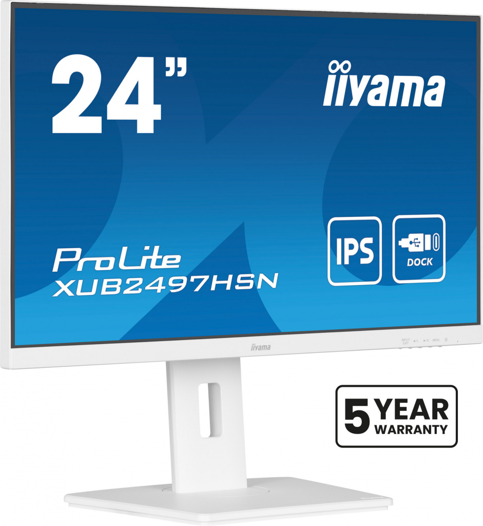 iiyama ProLite XUB2497HSN-W2 computerskærm 60,5 cm (23.8") 1920 x 1080 pixel Fuld HD LED Hvid 1 iiyama ProLite XUB2497HSN-W2 computerskærm 60,5 cm (23.8") 1920 x 1080 pixel Fuld HD LED Hvid
