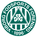 Logo af varbergs bois, med hvide og grønne farver med et emblem af en fodbold og årstallet 1896.
